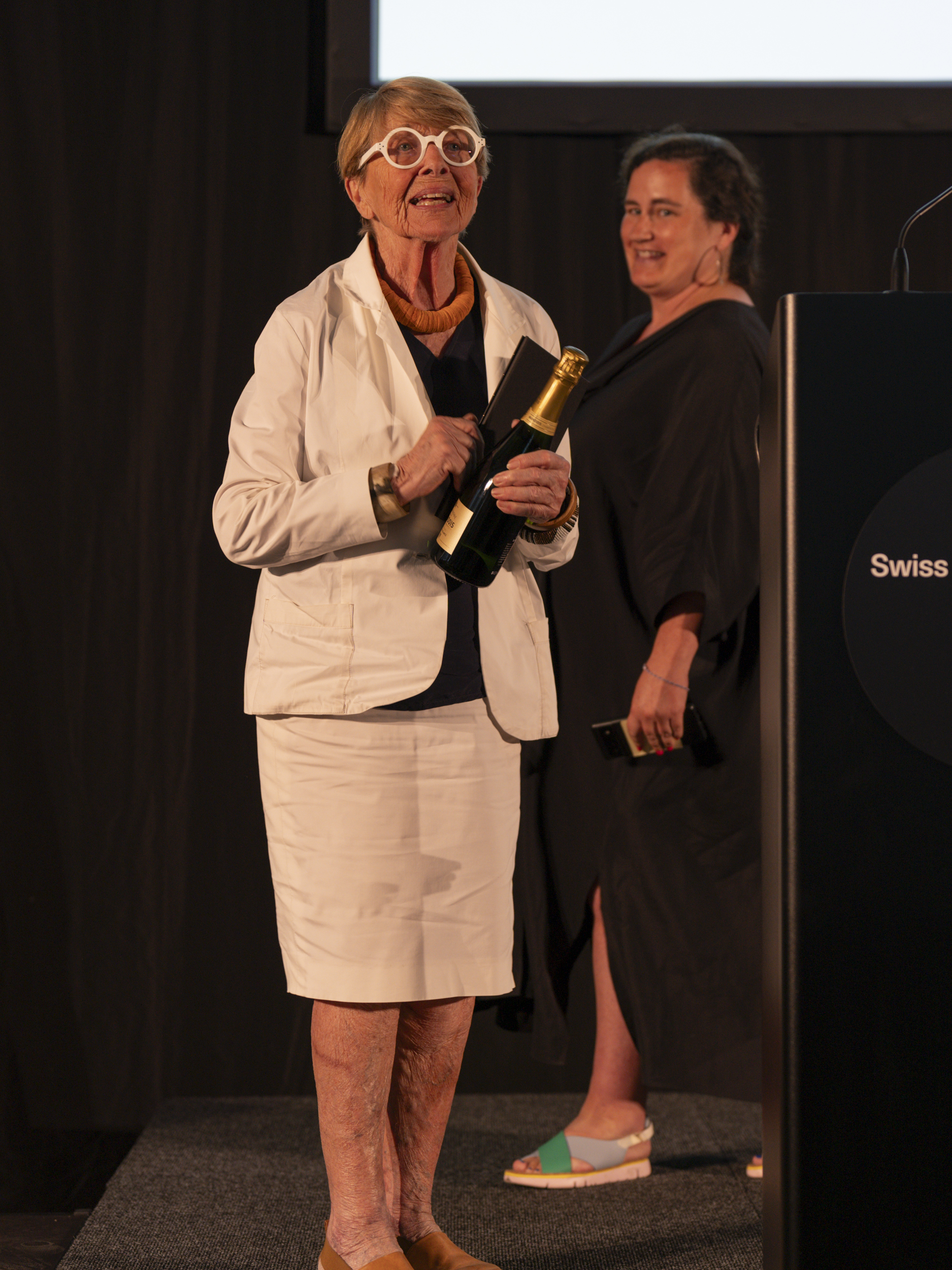  Swiss Grand Award for Design winner Eleonore Peduzzi Riva and Vera Sacchetti, member of the Federal Design Comission